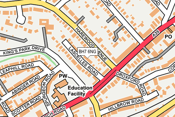 BH7 6NG map - OS OpenMap – Local (Ordnance Survey)