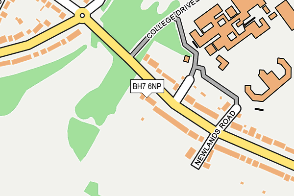 BH7 6NP map - OS OpenMap – Local (Ordnance Survey)