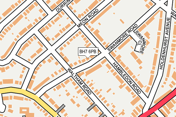 BH7 6PB map - OS OpenMap – Local (Ordnance Survey)