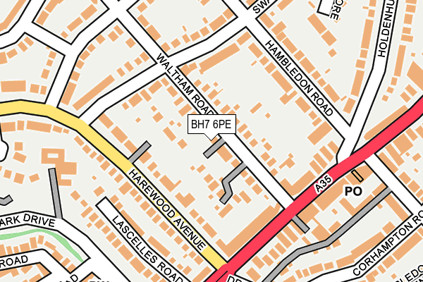 BH7 6PE map - OS OpenMap – Local (Ordnance Survey)