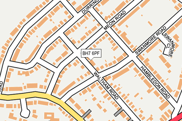 BH7 6PF map - OS OpenMap – Local (Ordnance Survey)