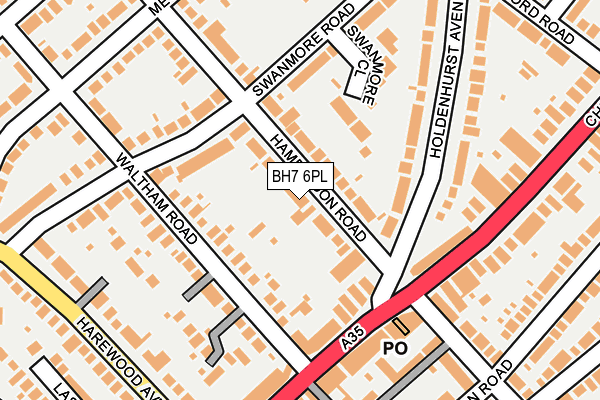 BH7 6PL map - OS OpenMap – Local (Ordnance Survey)