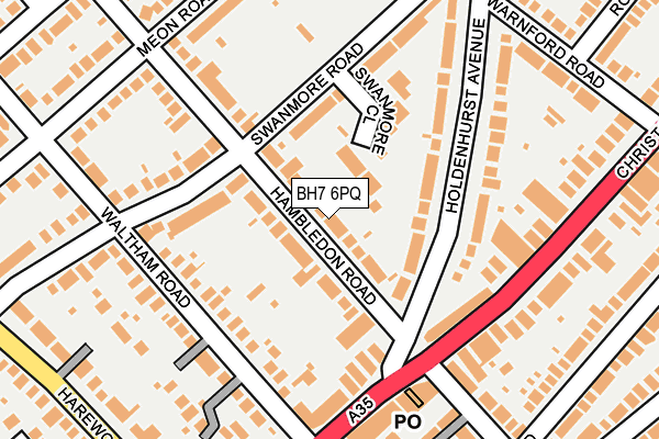 BH7 6PQ map - OS OpenMap – Local (Ordnance Survey)