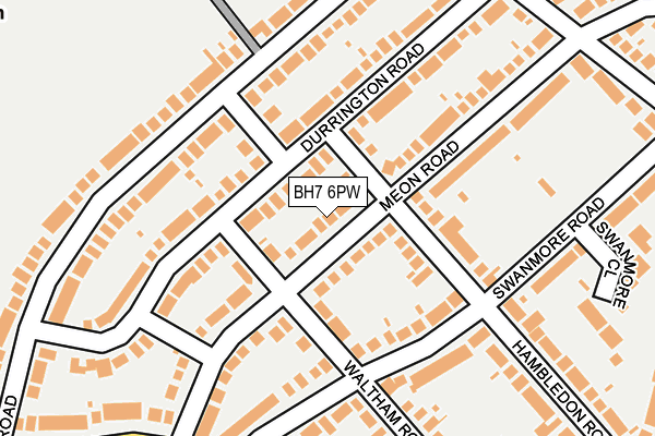 BH7 6PW map - OS OpenMap – Local (Ordnance Survey)