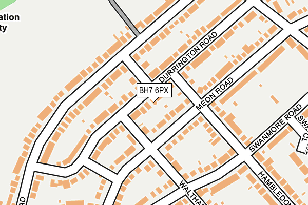 BH7 6PX map - OS OpenMap – Local (Ordnance Survey)