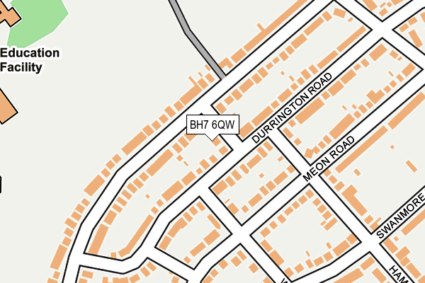 BH7 6QW map - OS OpenMap – Local (Ordnance Survey)