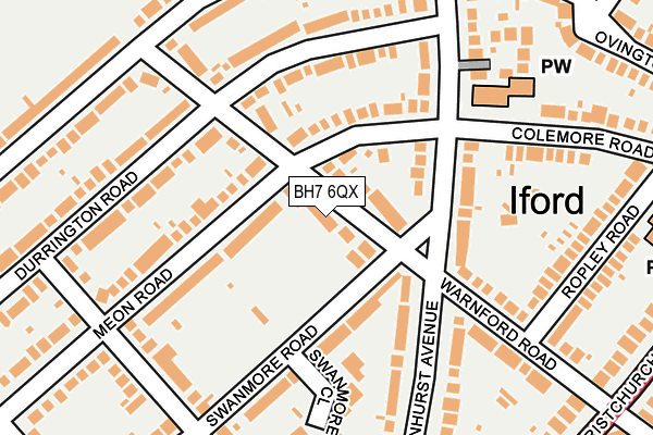 BH7 6QX map - OS OpenMap – Local (Ordnance Survey)