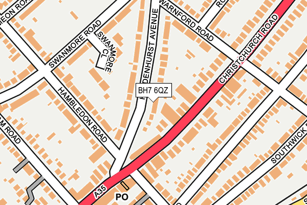 BH7 6QZ map - OS OpenMap – Local (Ordnance Survey)