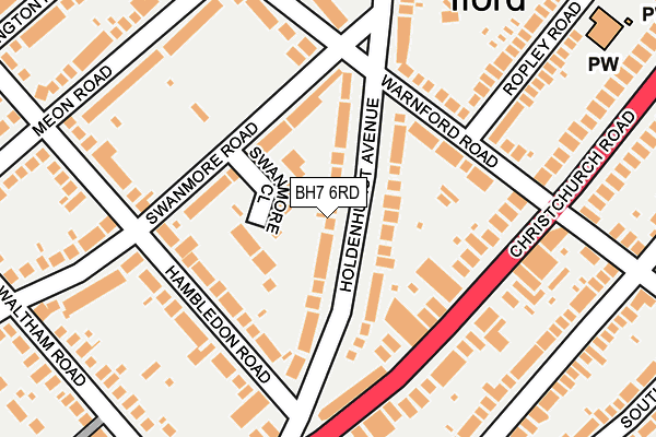 BH7 6RD map - OS OpenMap – Local (Ordnance Survey)