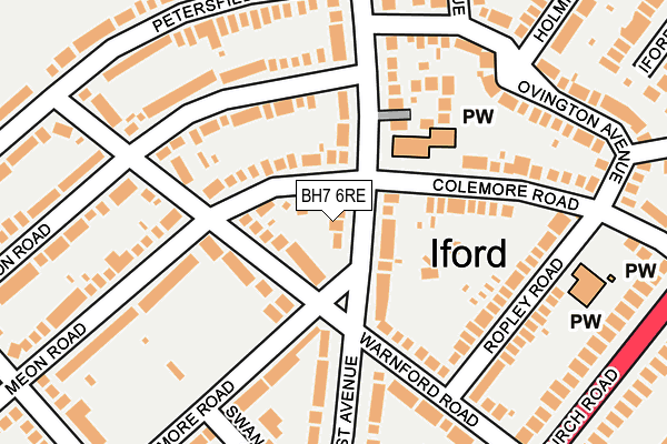 BH7 6RE map - OS OpenMap – Local (Ordnance Survey)