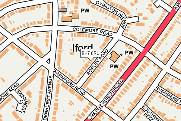 BH7 6RU map - OS OpenMap – Local (Ordnance Survey)