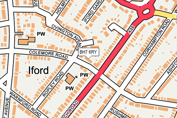 BH7 6RY map - OS OpenMap – Local (Ordnance Survey)