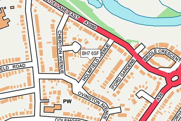 BH7 6SF map - OS OpenMap – Local (Ordnance Survey)