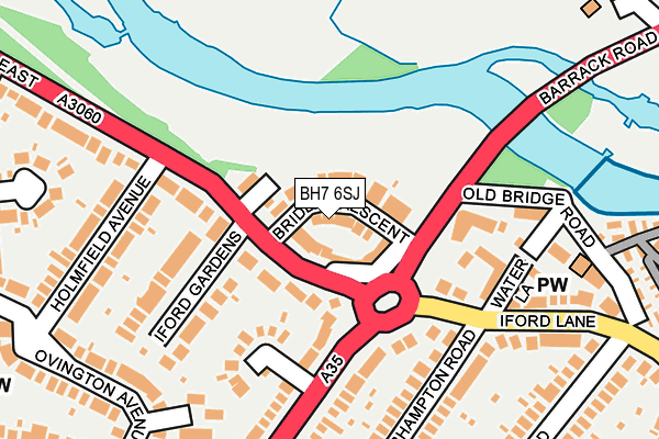 BH7 6SJ map - OS OpenMap – Local (Ordnance Survey)
