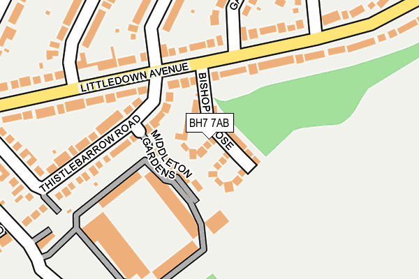 BH7 7AB map - OS OpenMap – Local (Ordnance Survey)
