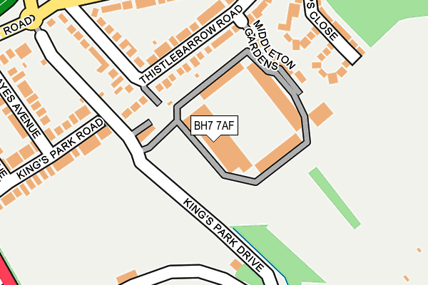 BH7 7AF map - OS OpenMap – Local (Ordnance Survey)