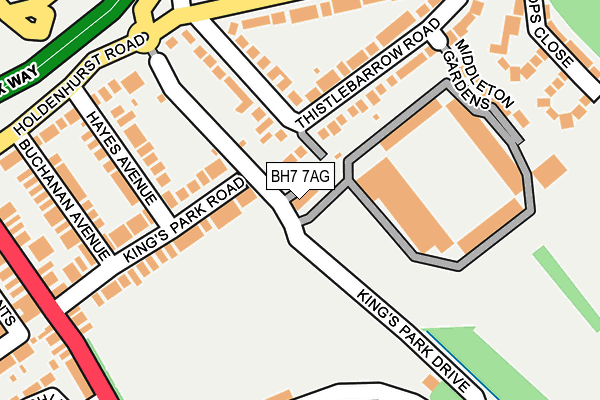 BH7 7AG map - OS OpenMap – Local (Ordnance Survey)