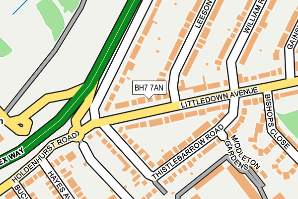 BH7 7AN map - OS OpenMap – Local (Ordnance Survey)