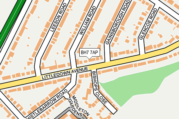 BH7 7AP map - OS OpenMap – Local (Ordnance Survey)