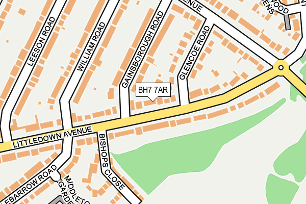 BH7 7AR map - OS OpenMap – Local (Ordnance Survey)