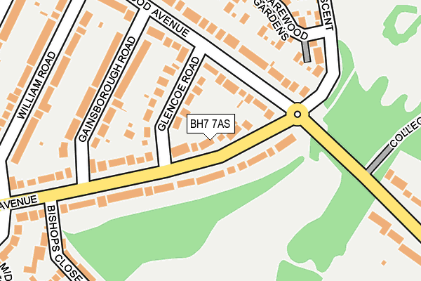 BH7 7AS map - OS OpenMap – Local (Ordnance Survey)