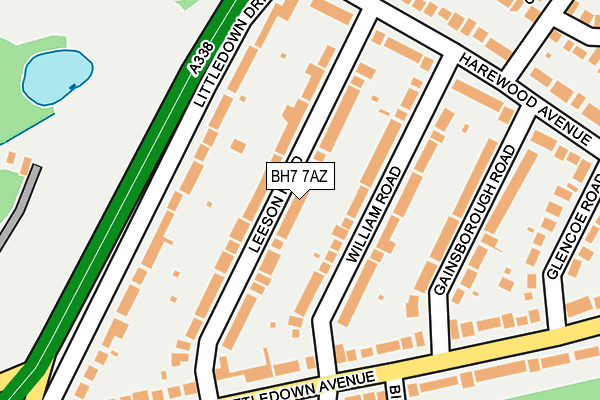 BH7 7AZ map - OS OpenMap – Local (Ordnance Survey)