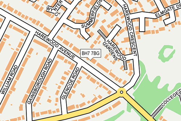 BH7 7BG map - OS OpenMap – Local (Ordnance Survey)