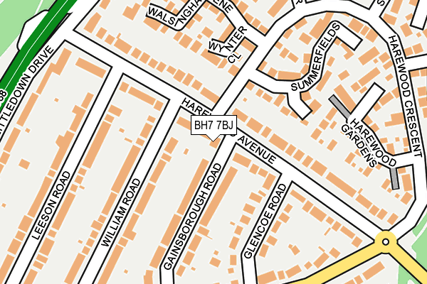 BH7 7BJ map - OS OpenMap – Local (Ordnance Survey)