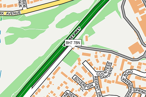 BH7 7BN map - OS OpenMap – Local (Ordnance Survey)
