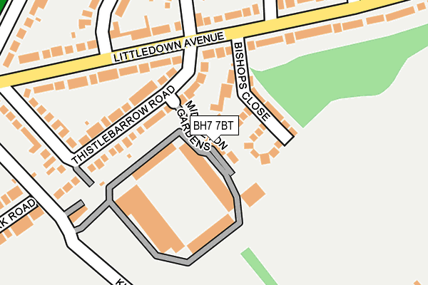 BH7 7BT map - OS OpenMap – Local (Ordnance Survey)
