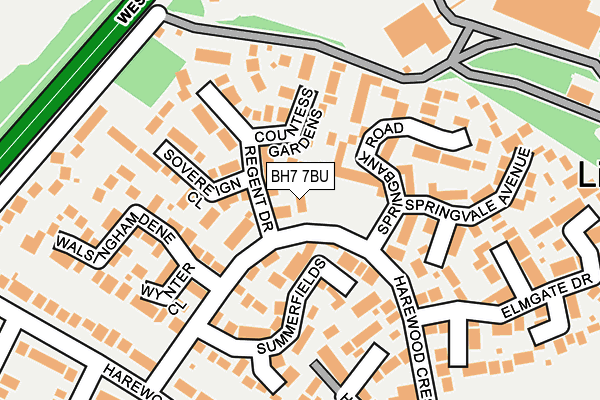 BH7 7BU map - OS OpenMap – Local (Ordnance Survey)