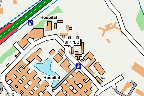 BH7 7DQ map - OS OpenMap – Local (Ordnance Survey)