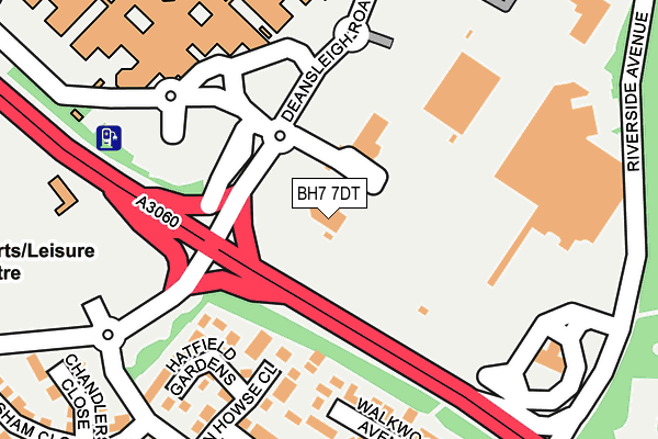 BH7 7DT map - OS OpenMap – Local (Ordnance Survey)