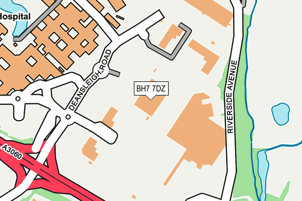 BH7 7DZ map - OS OpenMap – Local (Ordnance Survey)