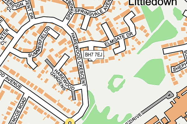 BH7 7EJ map - OS OpenMap – Local (Ordnance Survey)