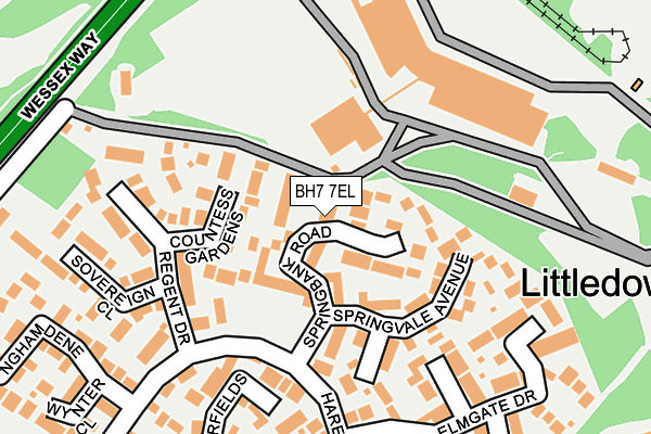 BH7 7EL map - OS OpenMap – Local (Ordnance Survey)
