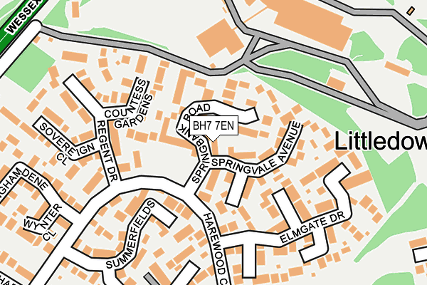 BH7 7EN map - OS OpenMap – Local (Ordnance Survey)