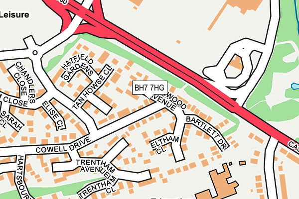 BH7 7HG map - OS OpenMap – Local (Ordnance Survey)