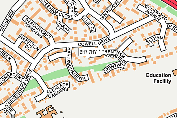 BH7 7HY map - OS OpenMap – Local (Ordnance Survey)