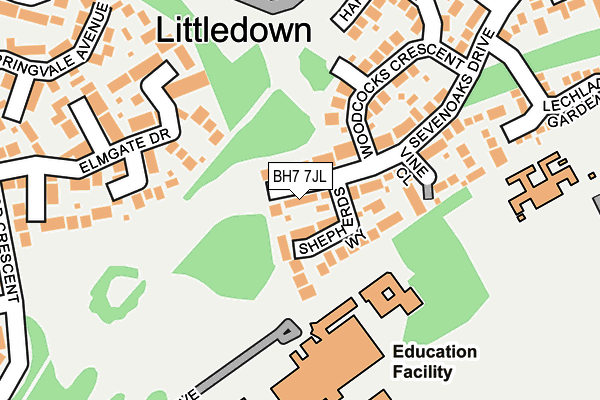 BH7 7JL map - OS OpenMap – Local (Ordnance Survey)