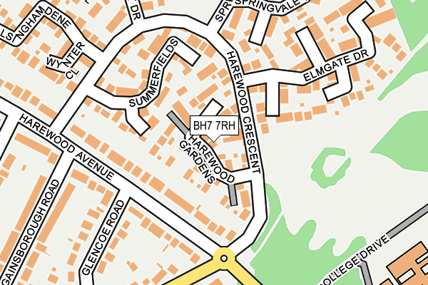BH7 7RH map - OS OpenMap – Local (Ordnance Survey)