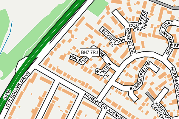 BH7 7RJ map - OS OpenMap – Local (Ordnance Survey)