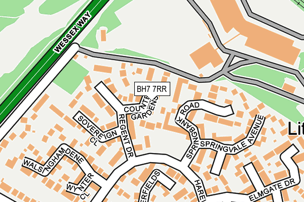 BH7 7RR map - OS OpenMap – Local (Ordnance Survey)