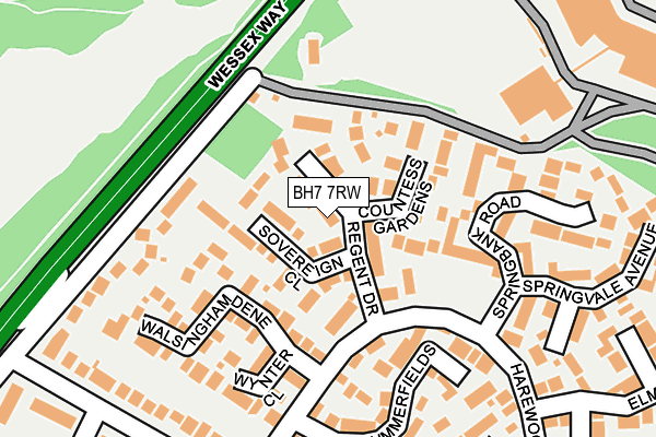 BH7 7RW map - OS OpenMap – Local (Ordnance Survey)