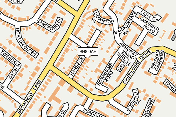 BH8 0AH map - OS OpenMap – Local (Ordnance Survey)