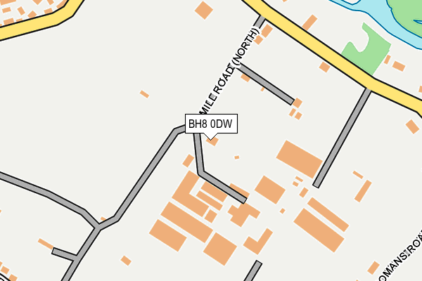 BH8 0DW map - OS OpenMap – Local (Ordnance Survey)