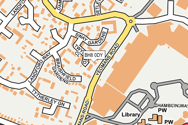 BH8 0DY map - OS OpenMap – Local (Ordnance Survey)