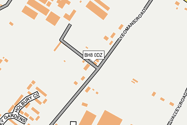 BH8 0DZ map - OS OpenMap – Local (Ordnance Survey)