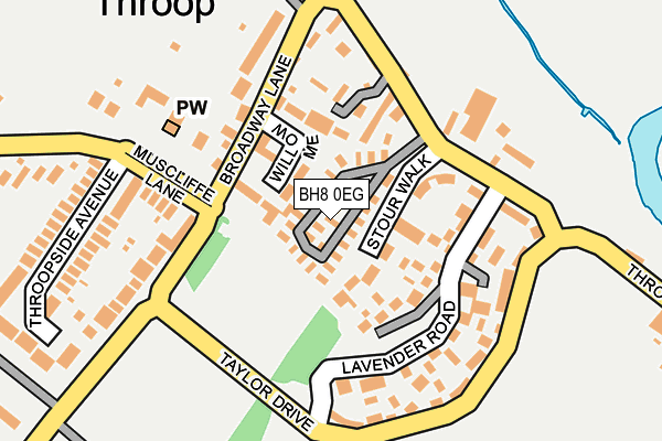 BH8 0EG map - OS OpenMap – Local (Ordnance Survey)