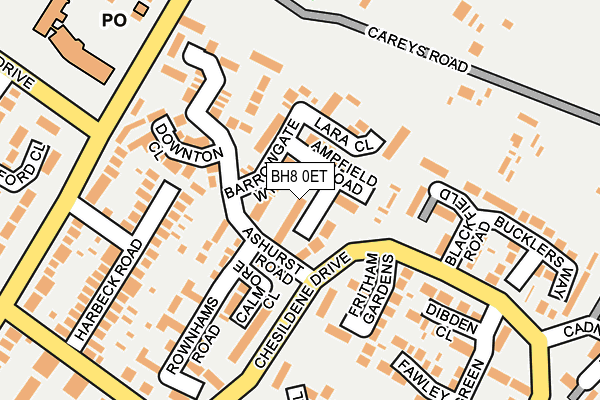 BH8 0ET map - OS OpenMap – Local (Ordnance Survey)